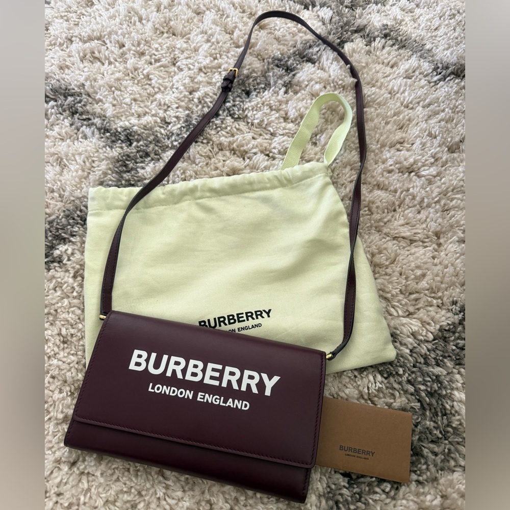 Burberry maroon crossbody bag